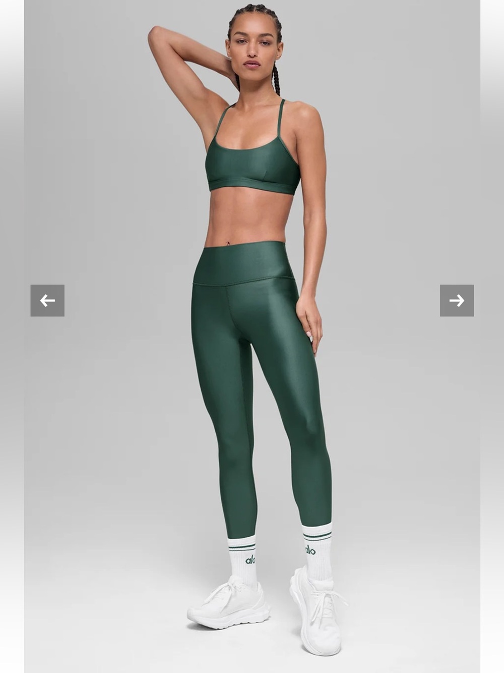 Alo Yoga 7/8 Airlift High waist Legging (Medium) Intrigue Sports Bra (Small)